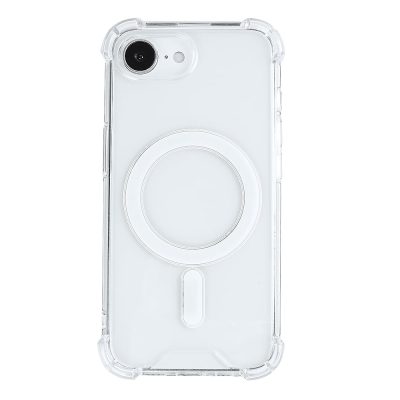 Rixus Anti-Burst Case With MagSafe For iPhone 16e Transparent