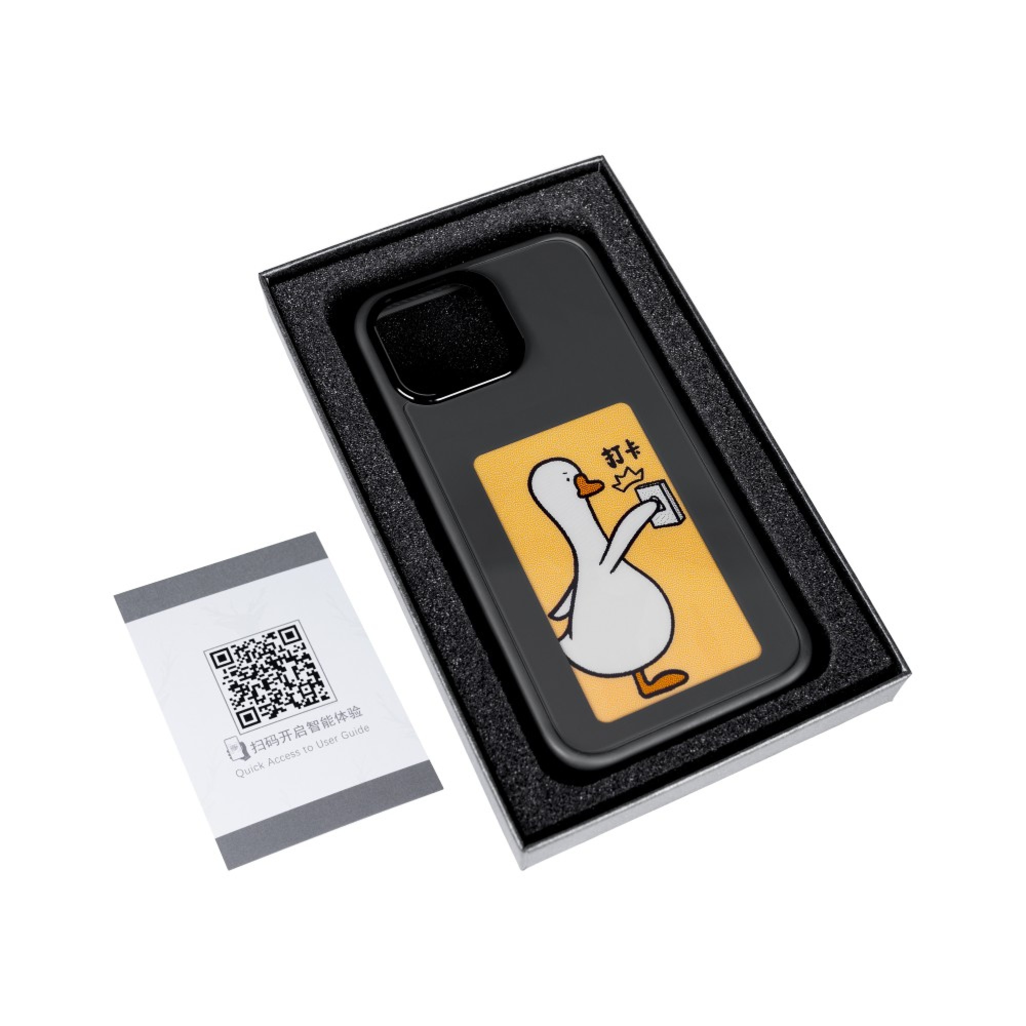 iPhone 15 Slimme Inkt Telefoonhoes Zwart - Image 4