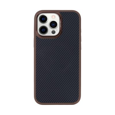 Rixus Mag Carbon With MagSafe For iPhone 14 Pro Brown
