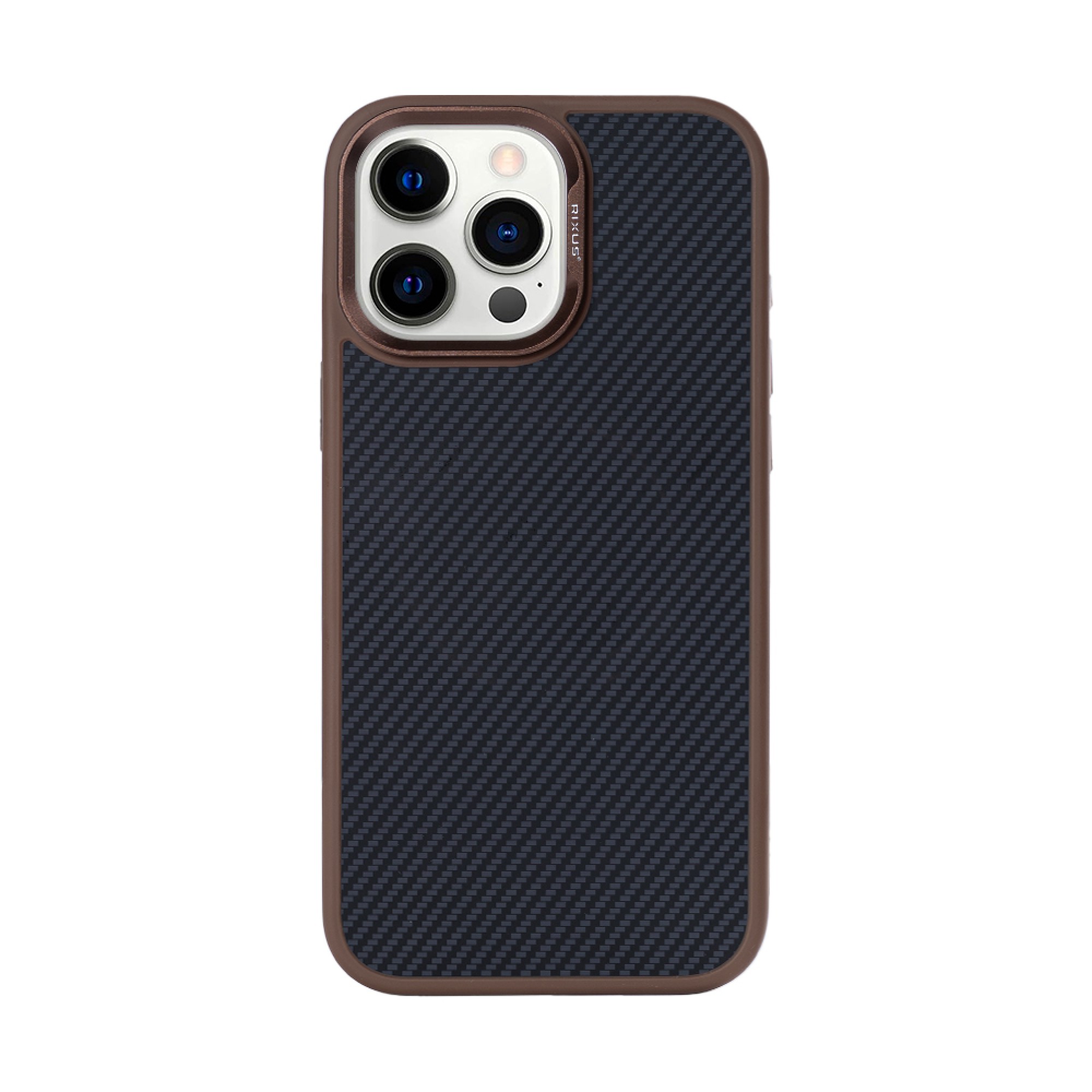 Rixus Mag Carbon With MagSafe For iPhone 14 Pro Brown