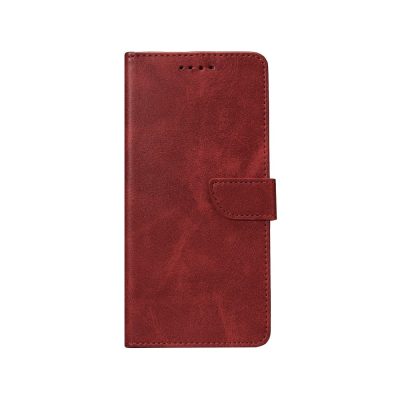 Rixus Bookcase For iPhone 16 Pro Dark Red