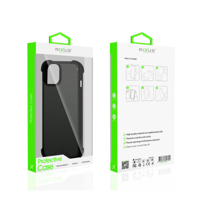 Rixus Anti-Burst Case For iPhone 14 Pro Max Black