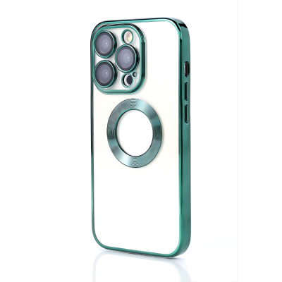 NY Glossy Phone & Camera TPU Case For iPhone 14 - Transparent Green