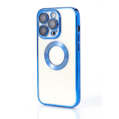 NY Glossy Phone & Camera TPU Case For iPhone 14 - Transparent Blue