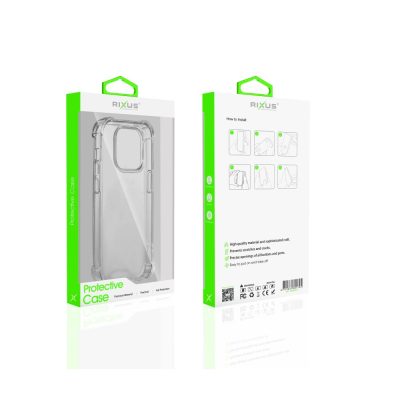 Rixus Anti-Burst Case For iPhone 14 Pro Max Transparent