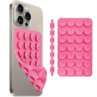 Double Sided Hands Free Silicone Suction Phone Case Mount - Roze