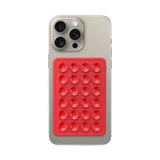 Hands Free Silicone Suction Phone Case Mount - Rood