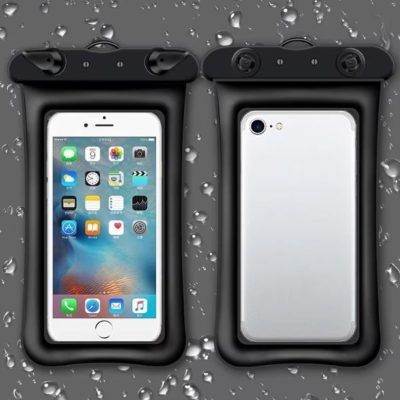 Floating Universal Waterproof Phone Pouch - Tot 7 inch - Zwart