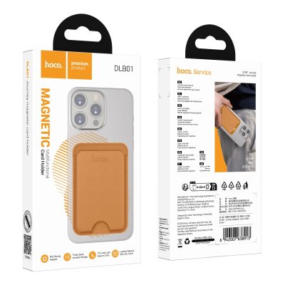 Hoco DLB01 - Multifunctional Magnetic MagSafe Card Holder - Bruin