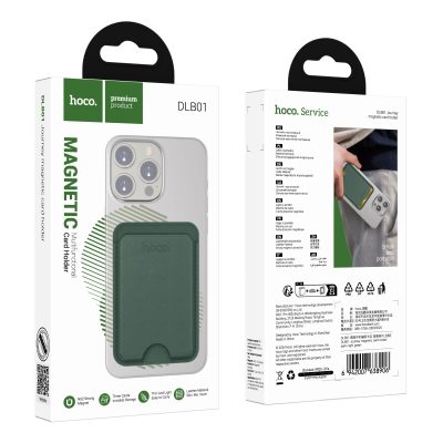 Hoco DLB01 - Multifunctional Magnetic MagSafe Card Holder - Groen