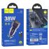 Hoco Z52 - High Power 38 Watt Car Charger Set - Type-C to Type-C