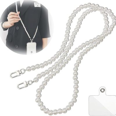 CaseMania Elegante Universal Parel Ketting - Wit