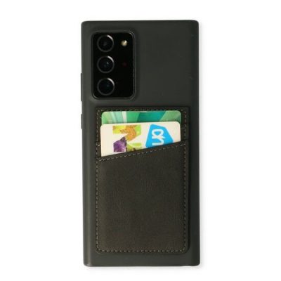 CaseMania Universal Stick On Card Holder Case - Zwart