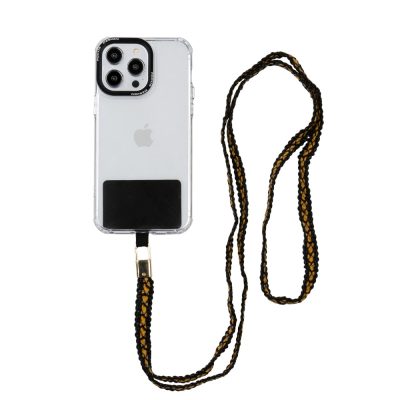 Duo Gevlochten Universal Koord - Zwart-Oranje