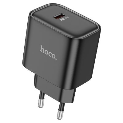 Hoco DC71 PD 25 Watt Type C Port Super Fast Charger - Zwart