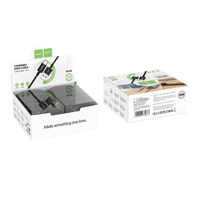 Hoco DU38 - Fast Charging USB to Type C Kabel 1 Meter - Zwart - 20 Stuks