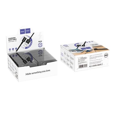 Hoco DU38 - Fast Charging USB to Lightning Kabel 1 Meter - Zwart - 20 Stuks