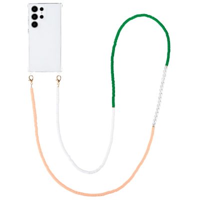 Universal Luxe Phone Lanyard Met Parels - Groen