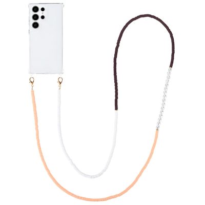 Universal Luxe Phone Lanyard Met Parels - Paars