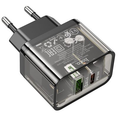 Hoco N34 - PD 20W Cyberpunk Style Fast Charger - Zwart