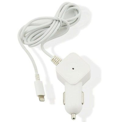 Muvit In-Car Charger lightning 1A - Wit