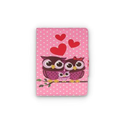 Universeel 7 Inch Draaibaar Tablet Print - Uilen Roze